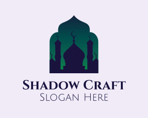 Aura Mosque Silhouette logo design