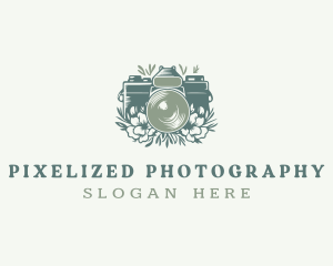 Floral Camera Photographer logo design