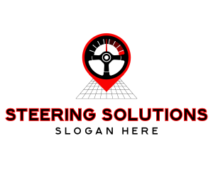 Steering Wheel Speedometer logo design