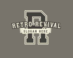 Retro Varsity Team  logo design