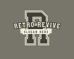 Retro Varsity Team  logo design