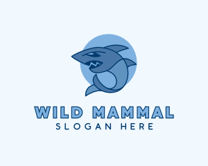 Angry Wild Shark logo design