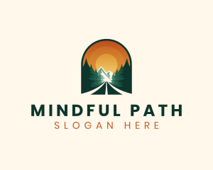 Pine Tree Forest Road logo design