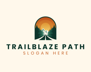 Pine Tree Forest Road logo design