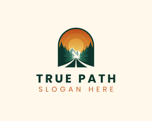 Pine Tree Forest Road logo design