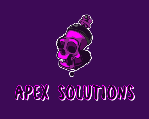 Purple Skull Spray Paint logo design