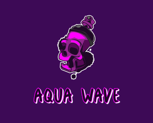 Purple Skull Spray Paint logo design