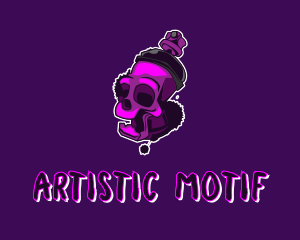 Purple Skull Spray Paint logo design