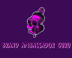 Purple Skull Spray Paint logo design