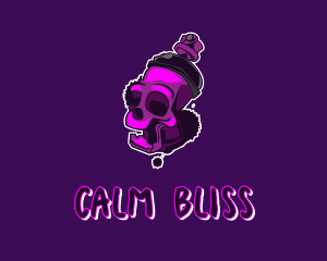 Purple Skull Spray Paint logo design