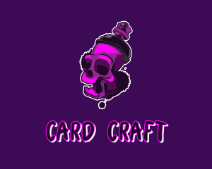 Purple Skull Spray Paint logo design