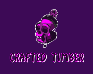 Purple Skull Spray Paint logo design