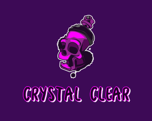 Purple Skull Spray Paint logo design