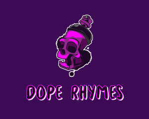 Purple Skull Spray Paint logo design