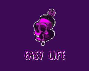 Purple Skull Spray Paint logo design