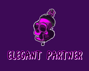 Purple Skull Spray Paint logo design