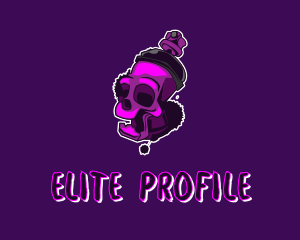 Purple Skull Spray Paint logo design