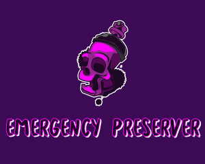 Purple Skull Spray Paint logo design