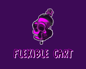 Purple Skull Spray Paint logo design