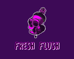 Purple Skull Spray Paint logo design