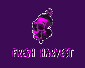 Purple Skull Spray Paint logo design