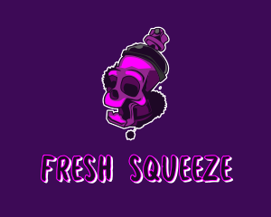 Purple Skull Spray Paint logo design