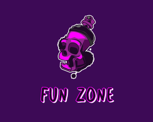 Purple Skull Spray Paint logo design