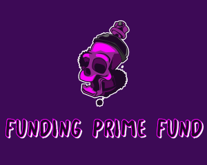 Purple Skull Spray Paint logo design