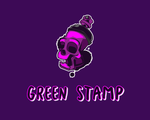 Purple Skull Spray Paint logo design