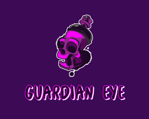 Purple Skull Spray Paint logo design