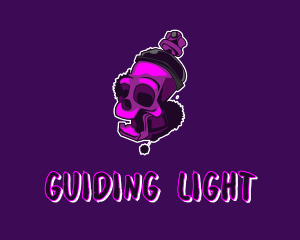 Purple Skull Spray Paint logo design