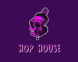 Purple Skull Spray Paint logo design