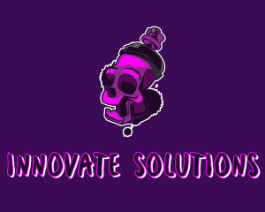Purple Skull Spray Paint logo design