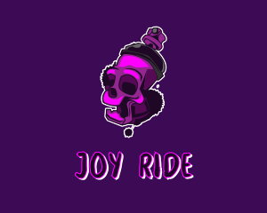 Purple Skull Spray Paint logo design