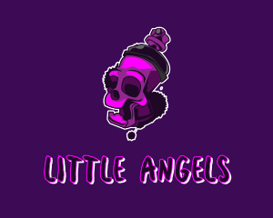 Purple Skull Spray Paint logo design