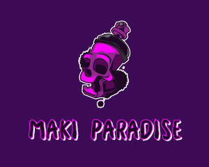 Purple Skull Spray Paint logo design