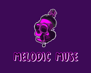 Purple Skull Spray Paint logo design