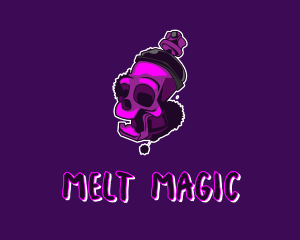 Purple Skull Spray Paint logo design