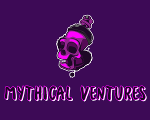 Purple Skull Spray Paint logo design