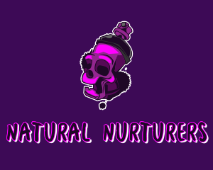 Purple Skull Spray Paint logo design