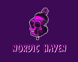 Purple Skull Spray Paint logo design