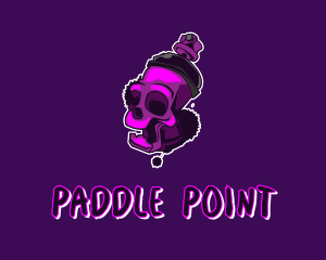 Purple Skull Spray Paint logo design