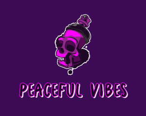 Purple Skull Spray Paint logo design