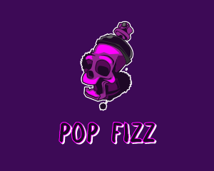 Purple Skull Spray Paint logo design