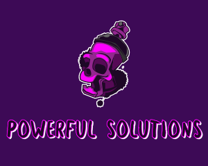 Purple Skull Spray Paint logo design