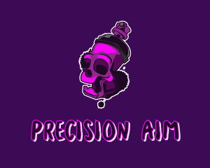 Purple Skull Spray Paint logo design