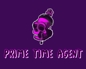 Purple Skull Spray Paint logo design