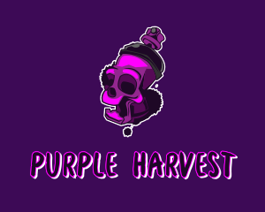 Purple Skull Spray Paint logo design