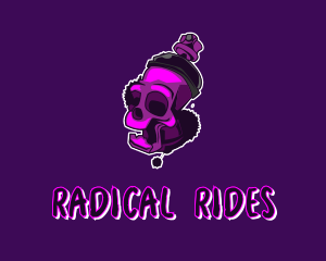 Purple Skull Spray Paint logo design