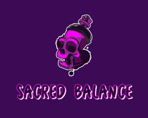 Purple Skull Spray Paint logo design